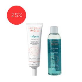 Avene Набор Триакнеаль Регулирующий разглаживающий крем 30 мл  Очищающий Гель Клинанс 50 мл. фото