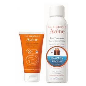 Avene Набор Солнцезащитный крем SPF 20 Умеренная защита 50 мл  Термальная вода 150 мл. фото
