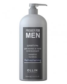Ollin Professional Освежающий шампунь для волос и тела, 1000 мл. фото
