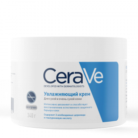 CeraVe Увлажняющий крем для лица и тела с церамидами для сухой и очень сухой кожи, 340 мл. фото