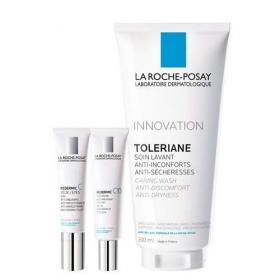 La Roche-Posay Набор Корректирующий антивозрастной уход Redermic C 10, 30 мл  Redermic C eyes 15 мл  Toleriane gel 200 мл. фото