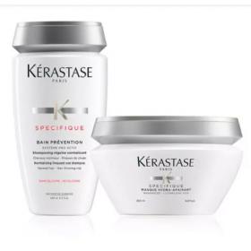 Kerastase Набор Борьба с выпадением Шампунь-Ванна Prevention 250 мл  Маска Hydra Apaisant 200 мл. фото