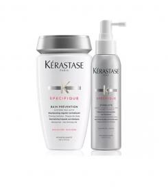 Kerastase Набор Победа над выпадением Шампунь-Ванна Prevention 250 мл  Уход-Спрей от выпадения волос Stimuliste 125 мл. фото