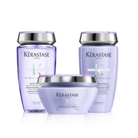 Kerastase Набор Платиновый блонд Шампунь-Ванна Lumire 250 мл  Шампунь-ванна Ultra-Violet 250 мл  Маска Ultra-Violet 200 мл. фото
