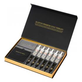 Ellevon Набор Premium Gold Therapy золотые листы  омолаживающие ампулы  маски. фото