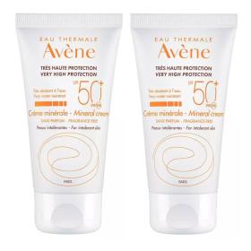 Avene Комплект Солнцезащитный крем с минеральным экраном SPF 50, 50 мл х 2 шт.. фото