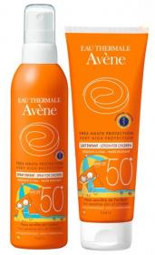 Avene Набор солнцезащитных средств для детей SPF50 спрей 200 мл  молочко 250 мл. фото