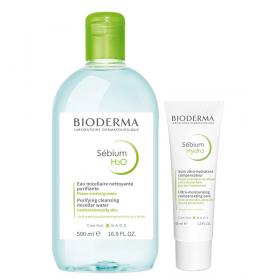 Bioderma Набор крем Hydra 40 мл  мицеллярная вода без помпы 500 мл. фото