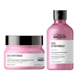 Loreal Professionnel Набор для непослушних волос Liss Unlimited Шампунь, 300 мл  Маска, 250 мл. фото