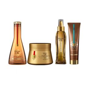 Loreal Professionnel Набор Mythic Oil Масло питательное, 100 мл  Шампунь для плотных волос, 250 мл  Маска для плотных волос, 200 мл  Крем универсальный для волос, 150 мл. фото