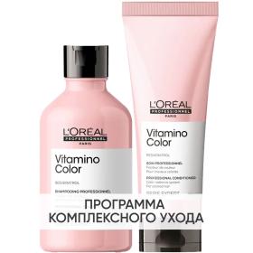 Loreal Professionnel Программа Vitamino Color базовый уход шампунь 300 мл  кондиционер 200 мл. фото