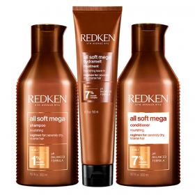 Redken Набор для очень сухих и ломких волос Шампунь 300 мл  Кондиционер 300 мл  Несмываемый уход Hydramelt, 150 мл. фото