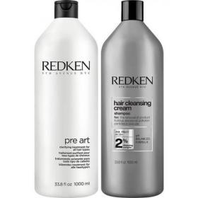 Redken Набор очищающий уход Pre Art Treatment 1000 мл  шампунь для глубокой очистки волос и кожи головы 1000 мл. фото