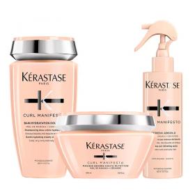 Kerastase Набор для кудрявых и вьющихся волос Curl Manifesto Шампунь, 250 мл  Маска, 200 мл  Спрей, 190 мл. фото