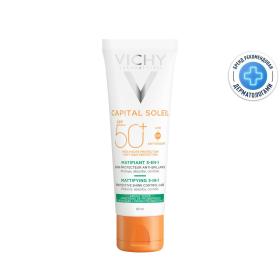 Vichy Солнцезащитный матирующий уход для жирной проблемной кожи 3 в 1 SPF 50, 50 мл. фото