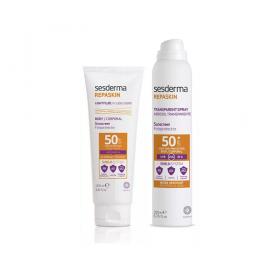 Sesderma Набор Защита от солнца SPF 50 крем-гель 200 мл  спрей для тела 200 мл. фото