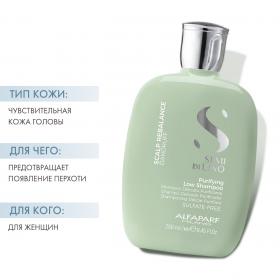Alfaparf Milano Очищающий шампунь против перхоти Scalp Purifying Low Shampoo, 250 мл. фото