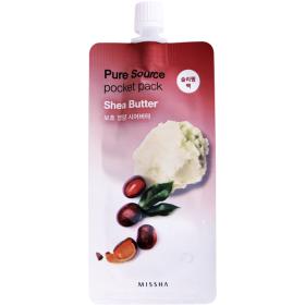 Missha Увлажняющая маска для лица Pure Source Pocket Pack Shea Butter, 10 мл. фото