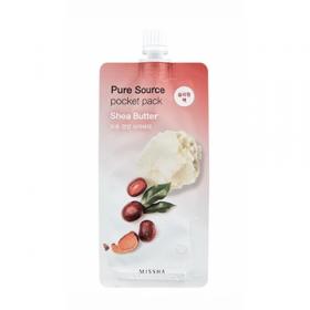 Missha Увлажняющая маска для лица Pure Source Pocket Pack Shea Butter, 10 мл. фото
