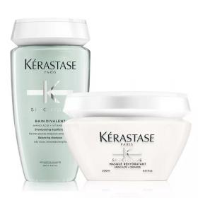 Kerastase Набор для жирных и обезвоженных волос шампунь 250 мл  гель-маска 200 мл. фото