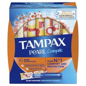 Tampax Гигиенические женские тампоны Compak Pearl Super Plus с аппликатором, 16 шт. фото