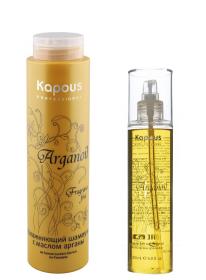 Kapous Professional Набор для волос с маслом арганы шампунь 300 мл  масло 200 мл. фото