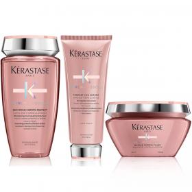 Kerastase Набор для окрашенных волос шампунь Riche 250 мл  молочко 200 мл  маска 200 мл. фото