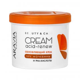 Aravia Professional Обновляющий крем с PHA-кислотами и мочевиной 10 Acid-Renew Cream, 550 мл. фото