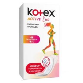 Kotex Ежедневные экстратонкие прокладки Active Deo, 48 шт. фото