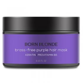 Beautific Фиолетовая маска для нейтрализации желтизны Born Blonde Brass-Free Purple, 250 мл. фото