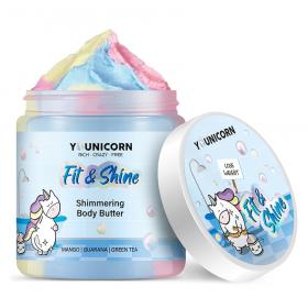 Younicorn Моделирующий крем-баттер для тела с шиммером Fit  Shine, 250 мл. фото