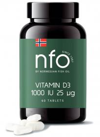 Norwegian Fish Oil Витамин Д3 1000 МЕ, 60 таблеток. фото