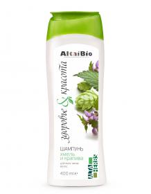 AltaiBio Шампунь для всех типов волос Хмель и крапива, 400 мл. фото