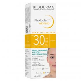 Bioderma Солнцезащитная матирующая эмульсия AKN SPF 30, 40 мл. фото