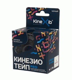 Kinexib Кинезио тейп Pro 5 м х 5 см, черный. фото