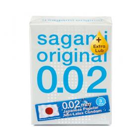 Sagami Ультратонкие полиуретановые презервативы Original 002 Extra Lubricated, 3 шт. фото