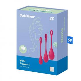 Satisfyer Набор одинарных вагинальных шариков Yoni Power 1, красный. фото