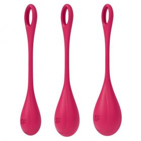 Satisfyer Набор одинарных вагинальных шариков Yoni Power 1, красный. фото