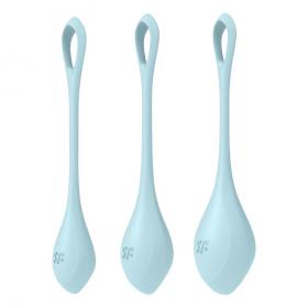 Satisfyer Набор одинарных вагинальных шариков Yoni Power 2, голубой. фото