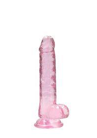 Shots Фаллоимитатор 18 см Realistic Dildo With Balls, розовый. фото