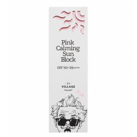 Village 11 Factory Успокаивающий солнцезащитный крем Pink Calming Sun Block SPF50 PA, 50 мл. фото