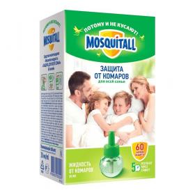 Mosquitall Жидкость Защита от комаров для всей семьи 60 ночей, 30 мл. фото