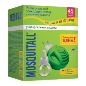 Mosquitall Комплект Защита 45 ночей электрофумигатор  жидкость от комаров. фото