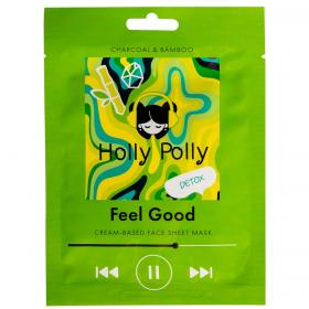 Holly Polly Тканевая маска с углем и экстрактом бамбука Feel Good на кремовой основе, 22 г. фото