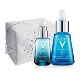 Vichy Набор для увлажнения с восстанавливающей сывороткой укрепляющий крем-уход для кожи вокруг глаз 15 мл  восстанавливающая сыворотка-концентрат Probiotic Fractions 30 мл. фото