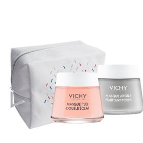 Vichy Набор 2 шага к совершенной коже минеральная маска с глиной 75 мл  минеральная маска-пилинг 75 мл. фото