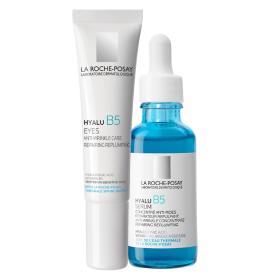 La Roche-Posay Набор для антивозрастного ухода с сывороткой антивозрастная увлажняющая сыворотка 30 мл  антивозрастной крем-уход для контура глаз 15 мл. фото