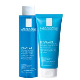 La Roche-Posay Набор для глубокого очищения жирной проблемной кожи лосьон для сужения пор 200 мл  очищающая матирующая маска 100 мл. фото