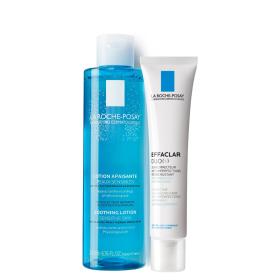 La Roche-Posay Набор для базового ухода за жирной проблемной кожей корректирующий крем-гель DUO 40 мл  успокаивающий тоник 200 мл. фото
