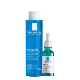 La Roche-Posay Набор для интенсивного ухода за жирной проблемной кожей лосьон для лица для сужения пор 200 мл  ультраконцентрированная сыворотка 30 мл. фото